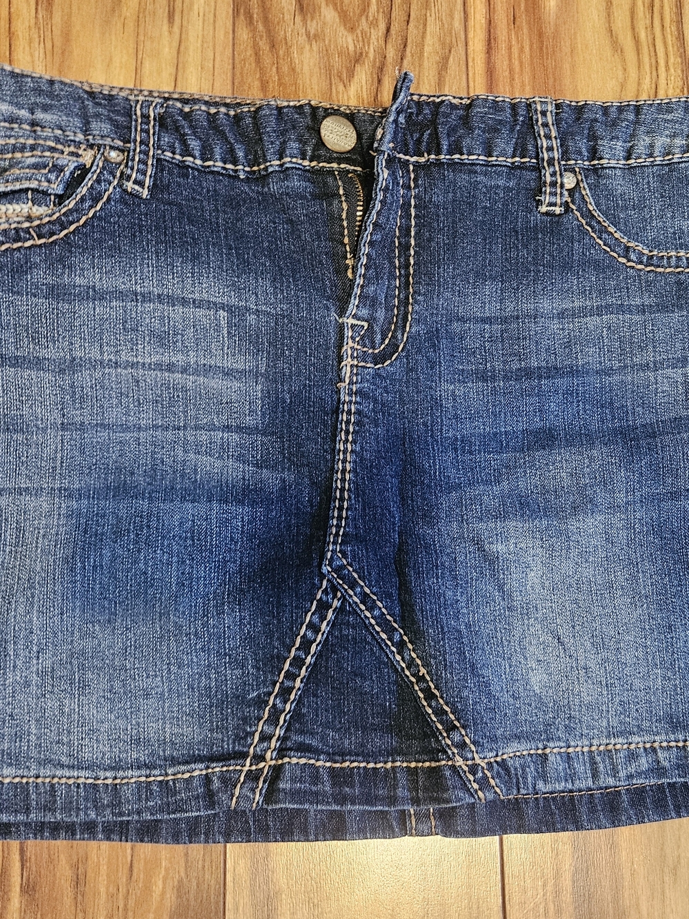 Maurices Dark Blue Denim Mini Skirt